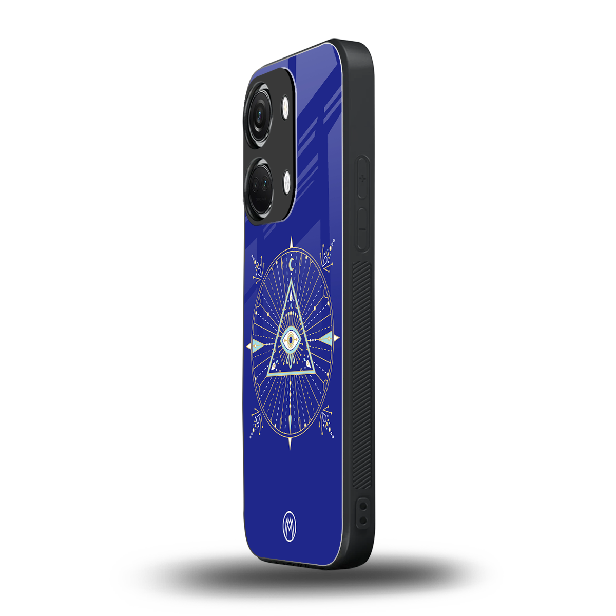 evil eye mandala blue back phone cover | glass case for oneplus nord 3