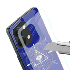evil eye mandala blue back phone cover | glass case for oneplus nord 3