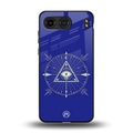 evil eye mandala blue back phone cover | glass case for oneplus nord 4