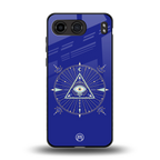evil eye mandala blue back phone cover | glass case for oneplus nord 4