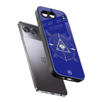 evil eye mandala blue back phone cover | glass case for oneplus nord 4