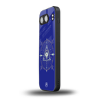 evil eye mandala blue back phone cover | glass case for oneplus nord 4