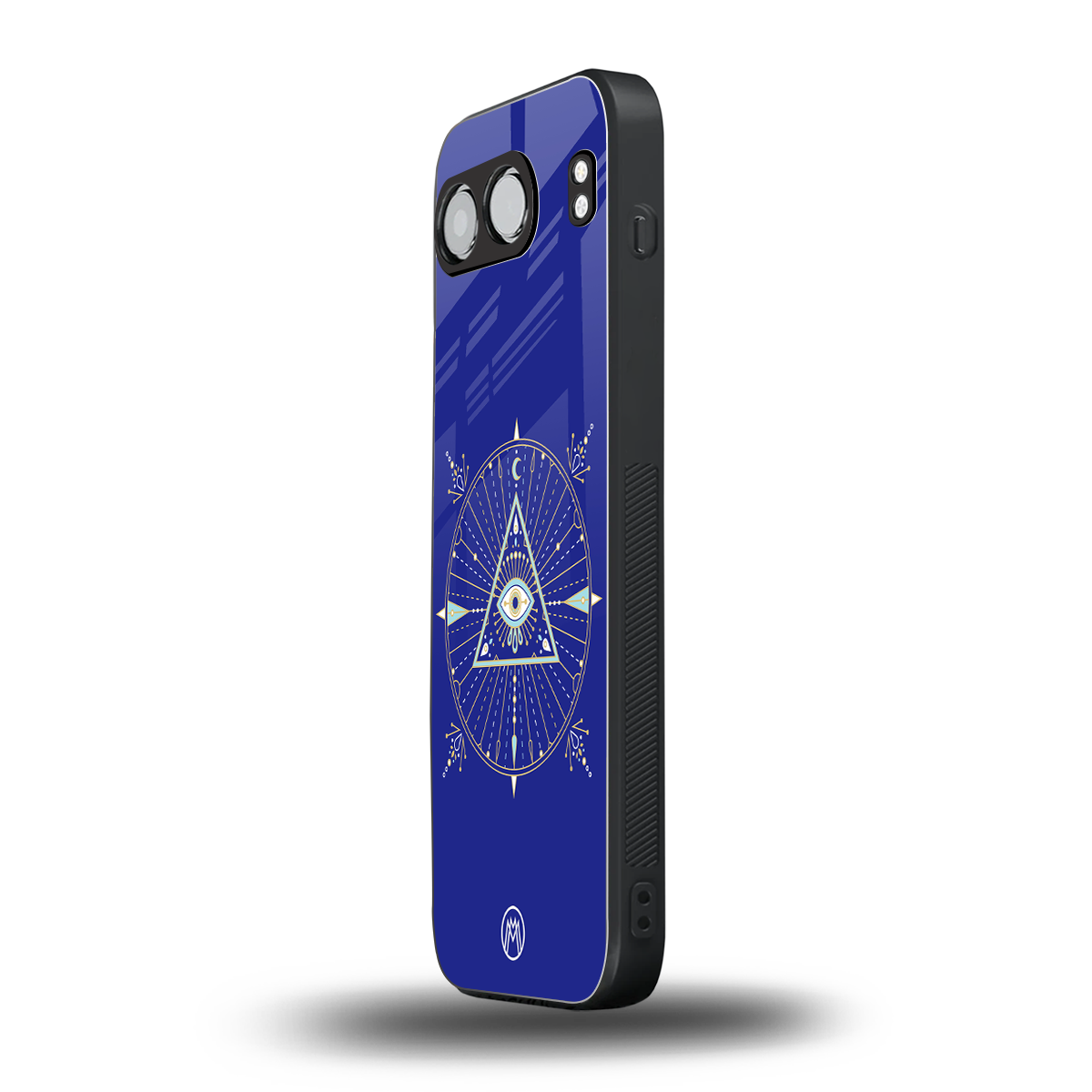 evil eye mandala blue back phone cover | glass case for oneplus nord 4