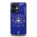 evil eye mandala blue back phone cover | glass case for oneplus nord ce 3