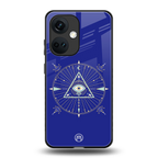 evil eye mandala blue back phone cover | glass case for oneplus nord ce 3
