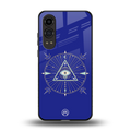 evil eye mandala blue back phone cover | glass case for oneplus nord ce 4 lite