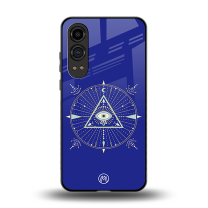 evil eye mandala blue back phone cover | glass case for oneplus nord ce 4 lite
