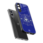 evil eye mandala blue back phone cover | glass case for oneplus nord ce 4 lite