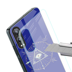evil eye mandala blue back phone cover | glass case for oneplus nord ce 4 lite
