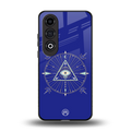 evil eye mandala blue back phone cover | glass case for oneplus nord ce 4