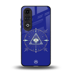 evil eye mandala blue back phone cover | glass case for oneplus nord ce 4