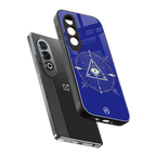 evil eye mandala blue back phone cover | glass case for oneplus nord ce 4
