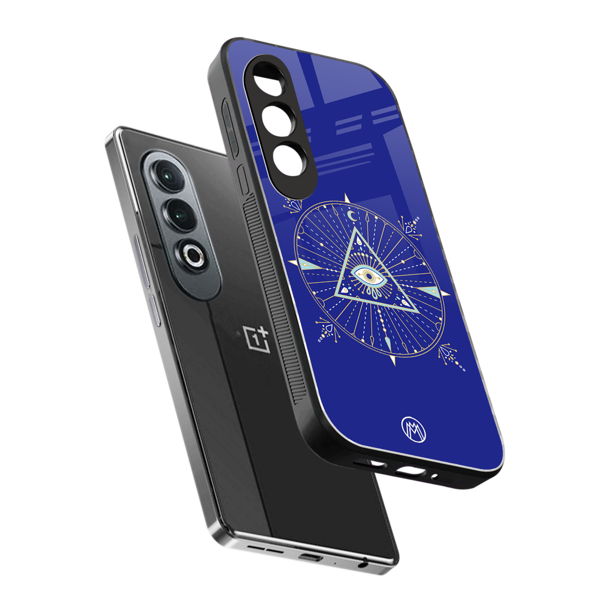 evil eye mandala blue back phone cover | glass case for oneplus nord ce 4
