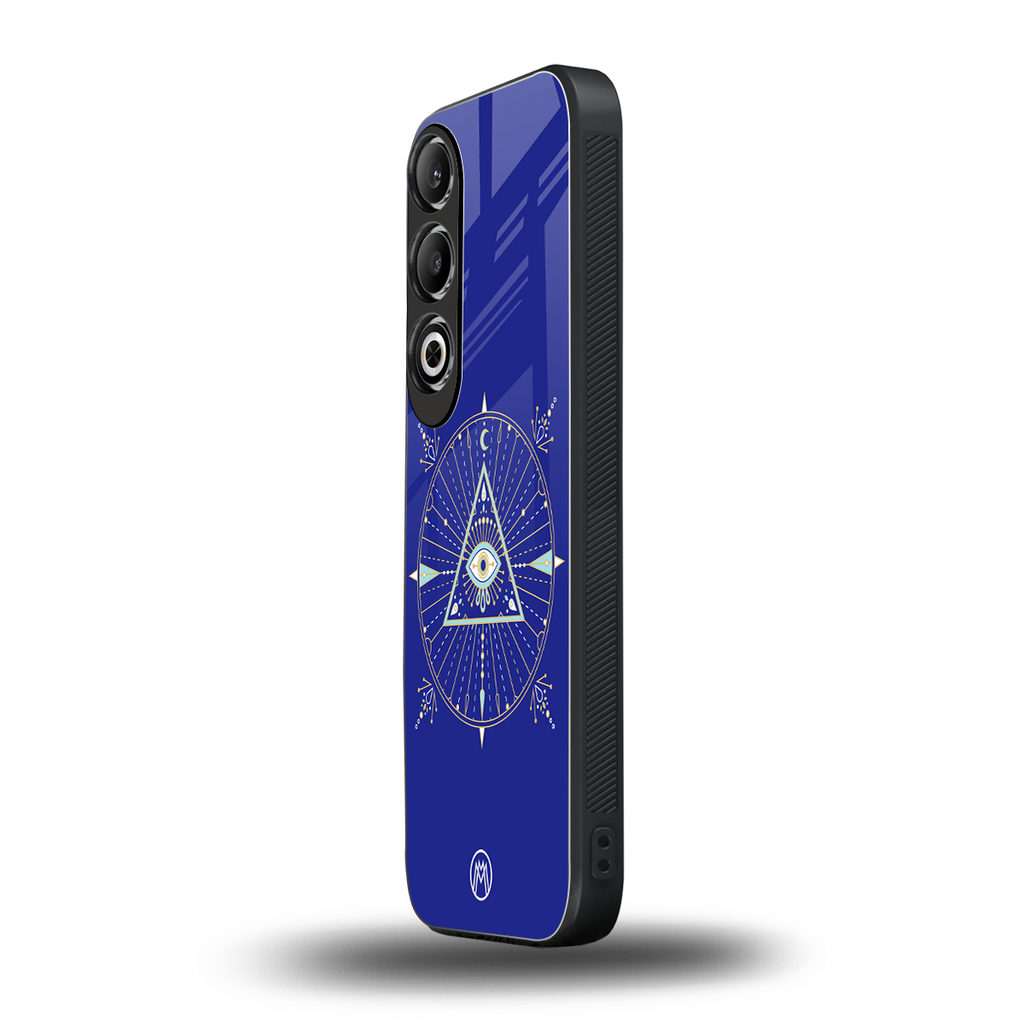 evil eye mandala blue back phone cover | glass case for oneplus nord ce 4