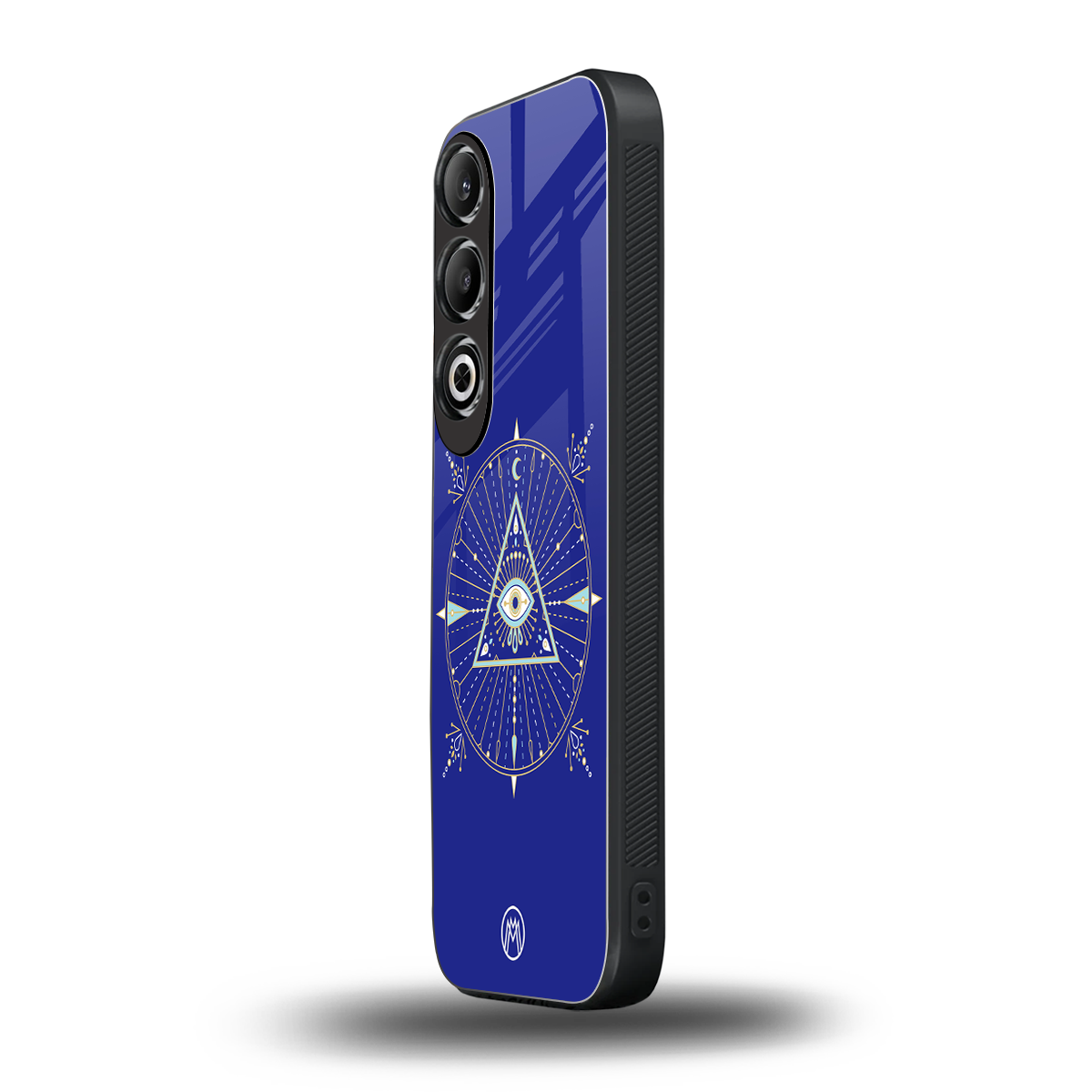 evil eye mandala blue back phone cover | glass case for oneplus nord ce 4