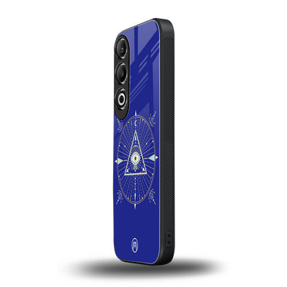 evil eye mandala blue back phone cover | glass case for oneplus nord ce 4