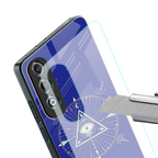 evil eye mandala blue back phone cover | glass case for oneplus nord ce 4