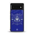 evil eye mandala blue back phone cover | glass case for Google Pixel 6A