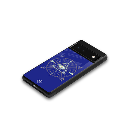 evil eye mandala blue back phone cover | glass case for Google Pixel 6A
