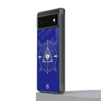 evil eye mandala blue back phone cover | glass case for Google Pixel 6A