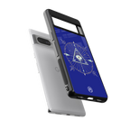 evil eye mandala blue back phone cover | glass case for google pixel 7 pro