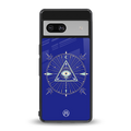 evil eye mandala blue back phone cover | glass case for Google Pixel 7