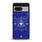 evil eye mandala blue back phone cover | glass case for Google Pixel 8