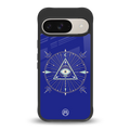 evil eye mandala blue back phone cover | glass case for google pixel 9