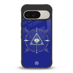 evil eye mandala blue back phone cover | glass case for google pixel 9