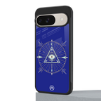 evil eye mandala blue back phone cover | glass case for google pixel 9