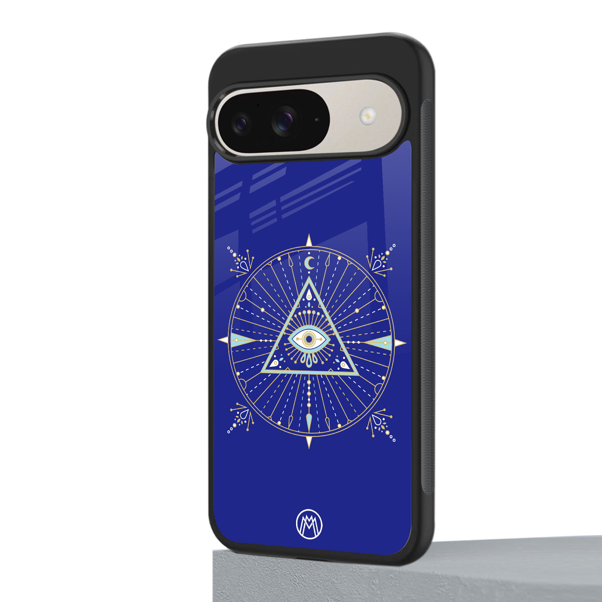 evil eye mandala blue back phone cover | glass case for google pixel 9