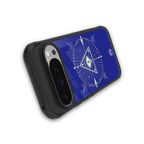 evil eye mandala blue back phone cover | glass case for google pixel 9 pro