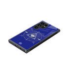 evil eye mandala blue back phone cover | glass case for samsung galaxy s23 ultra