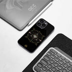 evil eye mandala black back phone cover | glass case for Google Pixel 7A