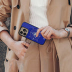 evil eye mandala blue back phone cover | glass case for iphone 13 mini