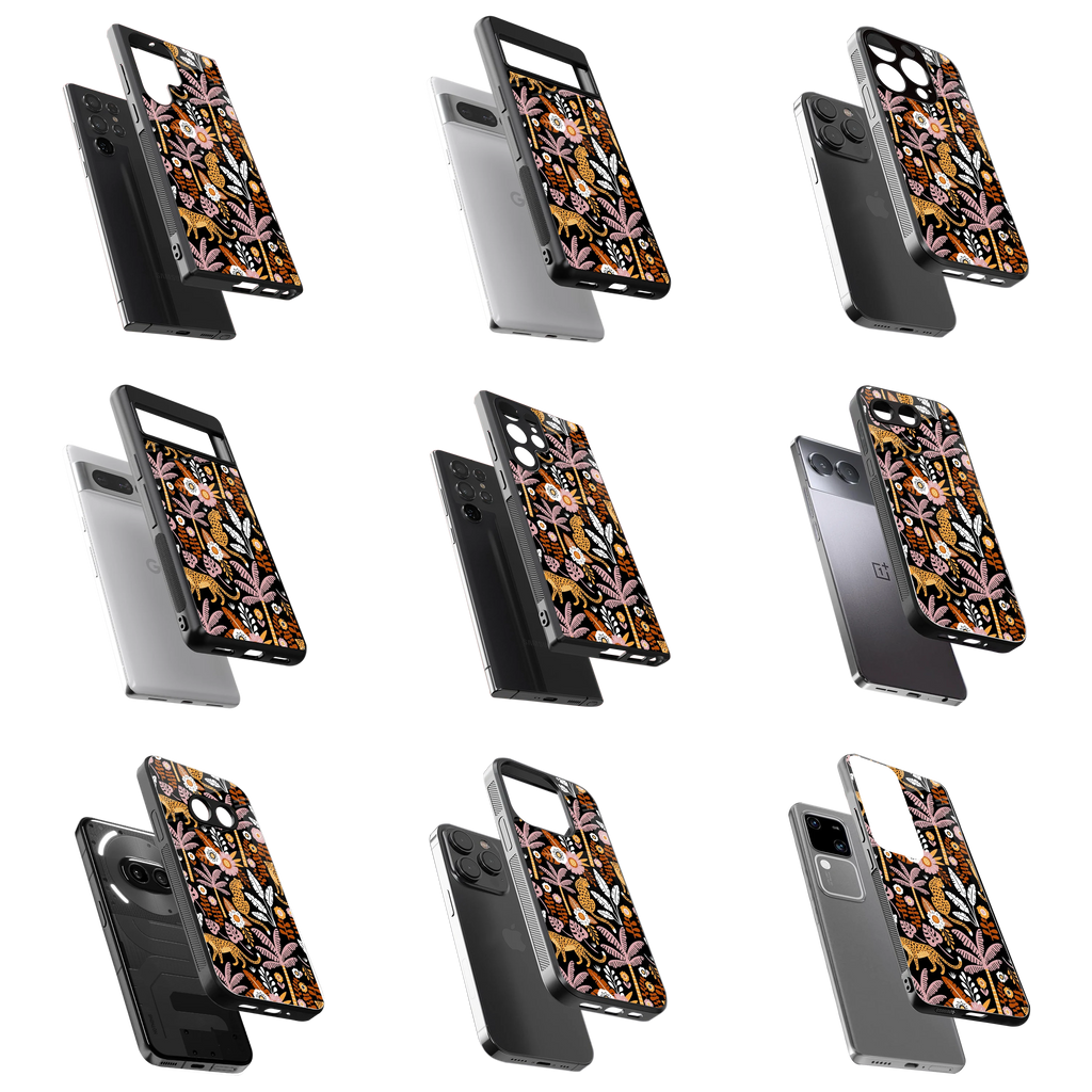 Durable Glass Back Mobile Case for iPhone, Samsung, OnePlus, Google Pixel, Redmi, Vivo, Oppo