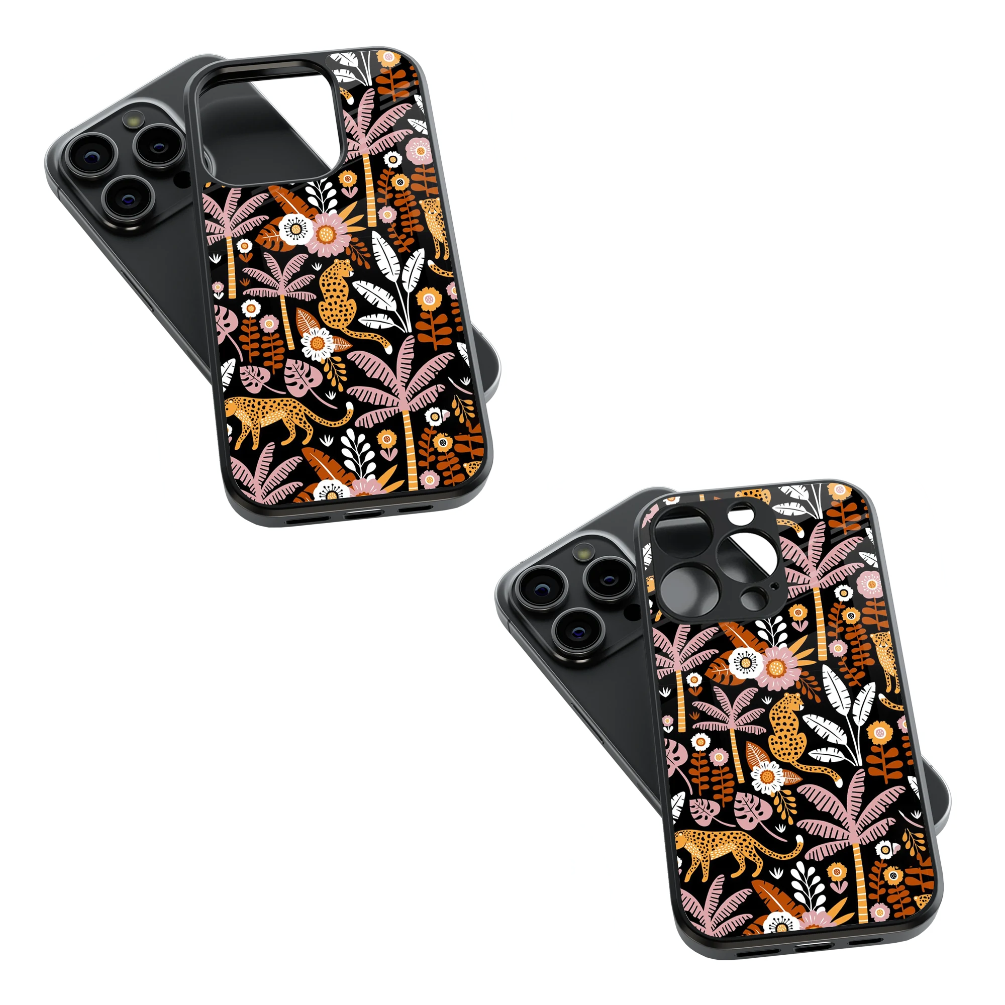 Trendy Glass Back Mobile Case for iPhone, Samsung, Redmi, OnePlus, Google Pixel, Motorola