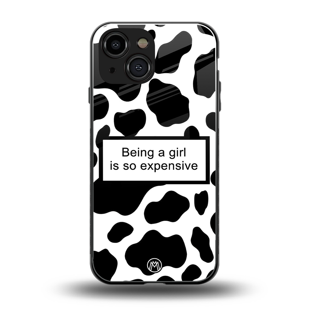 expensive girl back phone cover | glass case for iphone 13 mini