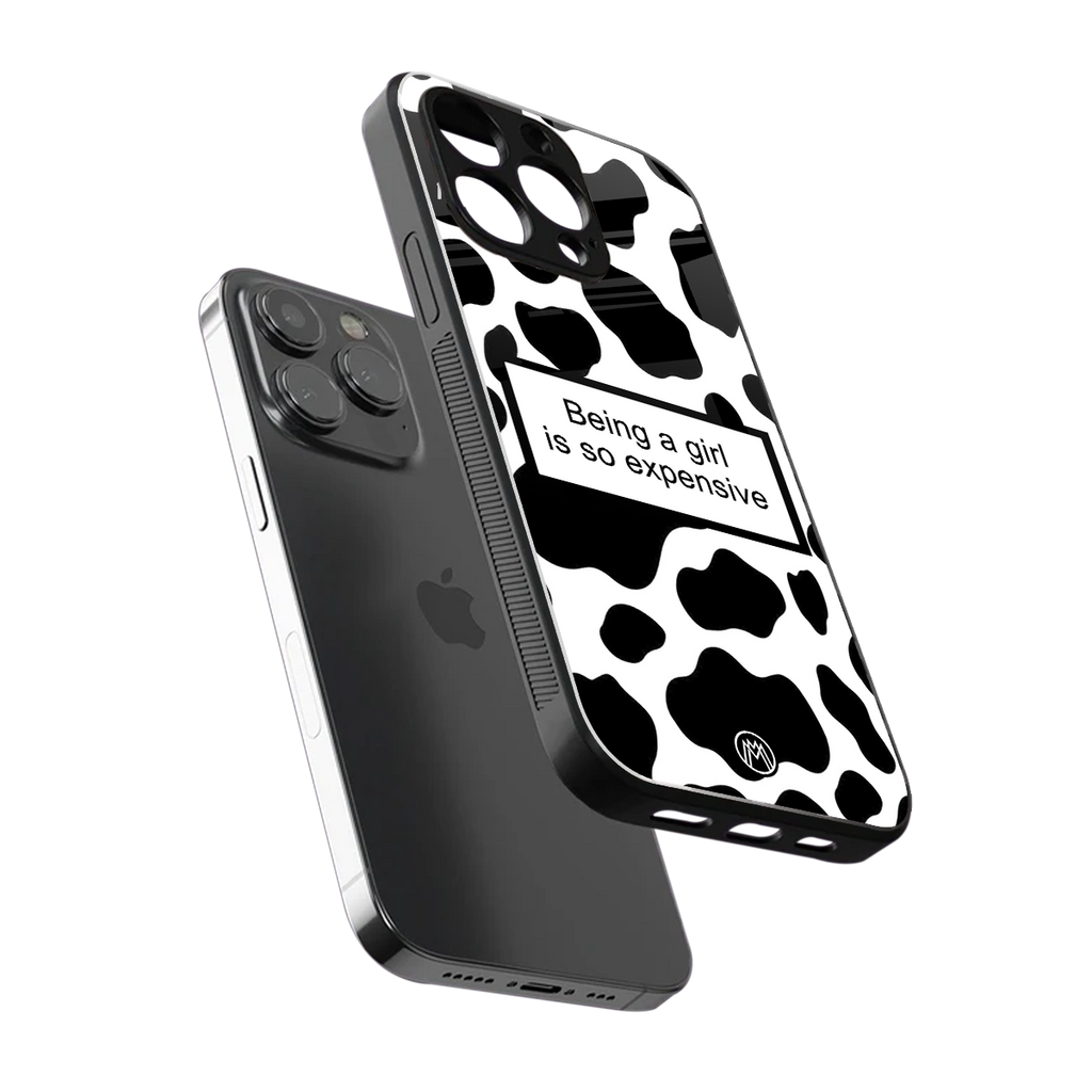 expensive girl back phone cover | glass case for iphone 13 pro max
