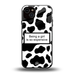 expensive girl back phone cover | glass case for iphone 15 plus