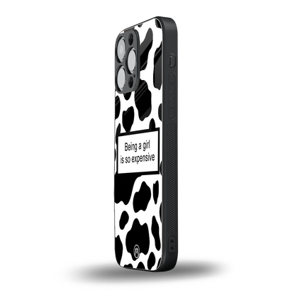 expensive girl back phone cover | glass case for iphone 14 pro max