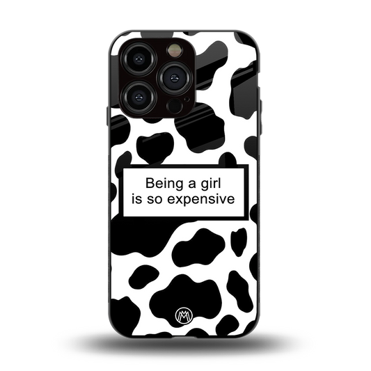 expensive girl back phone cover | glass case for iphone 15 pro