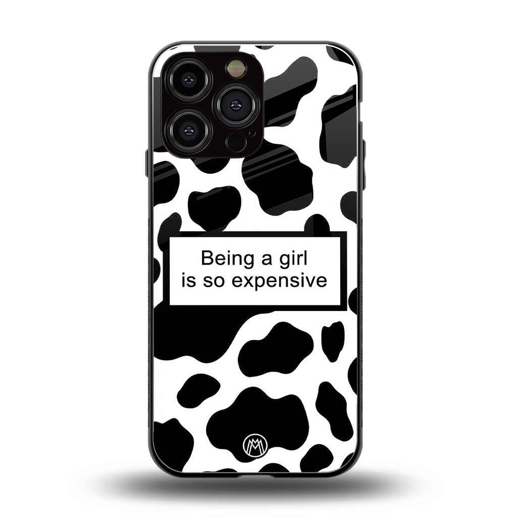 expensive girl back phone cover | glass case for iphone 16 pro max