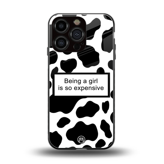 expensive girl back phone cover | glass case for iphone 16 pro