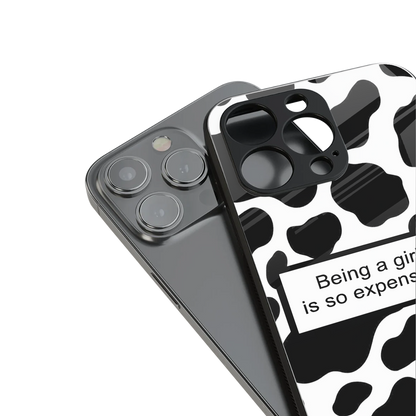 expensive girl back phone cover | glass case for iphone 15 pro