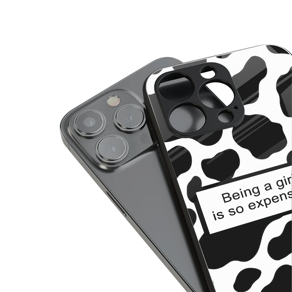 expensive girl back phone cover | glass case for iphone 14 plus
