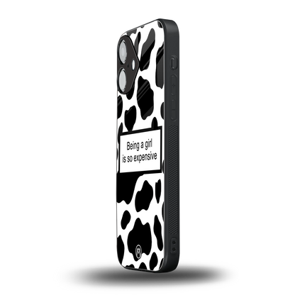 expensive girl back phone cover | glass case for iphone 16