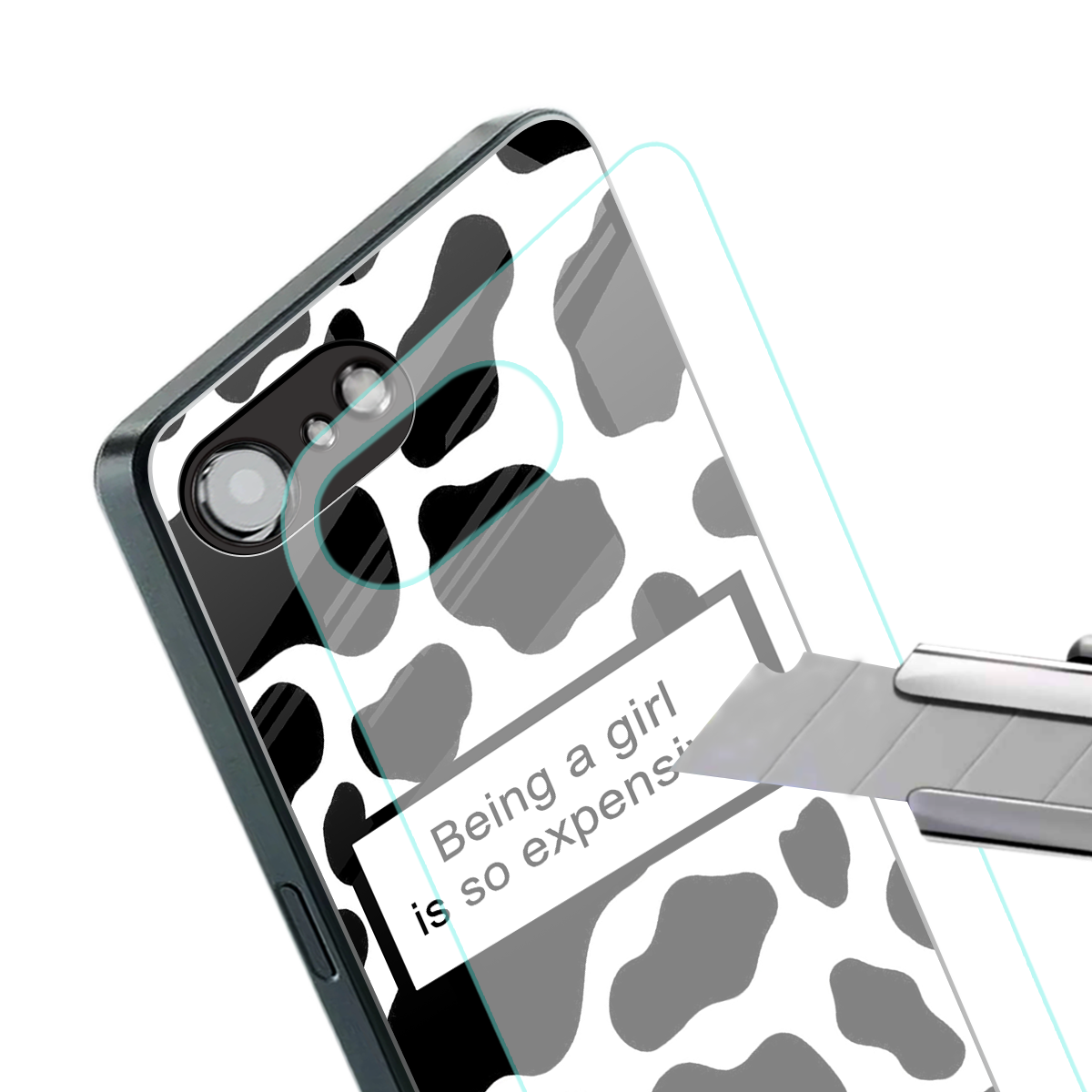 expensive girl back phone cover | glass case for iphone 16e