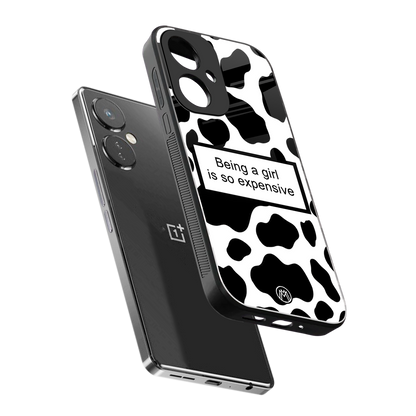 expensive girl back phone cover | glass case for oneplus nord ce 3