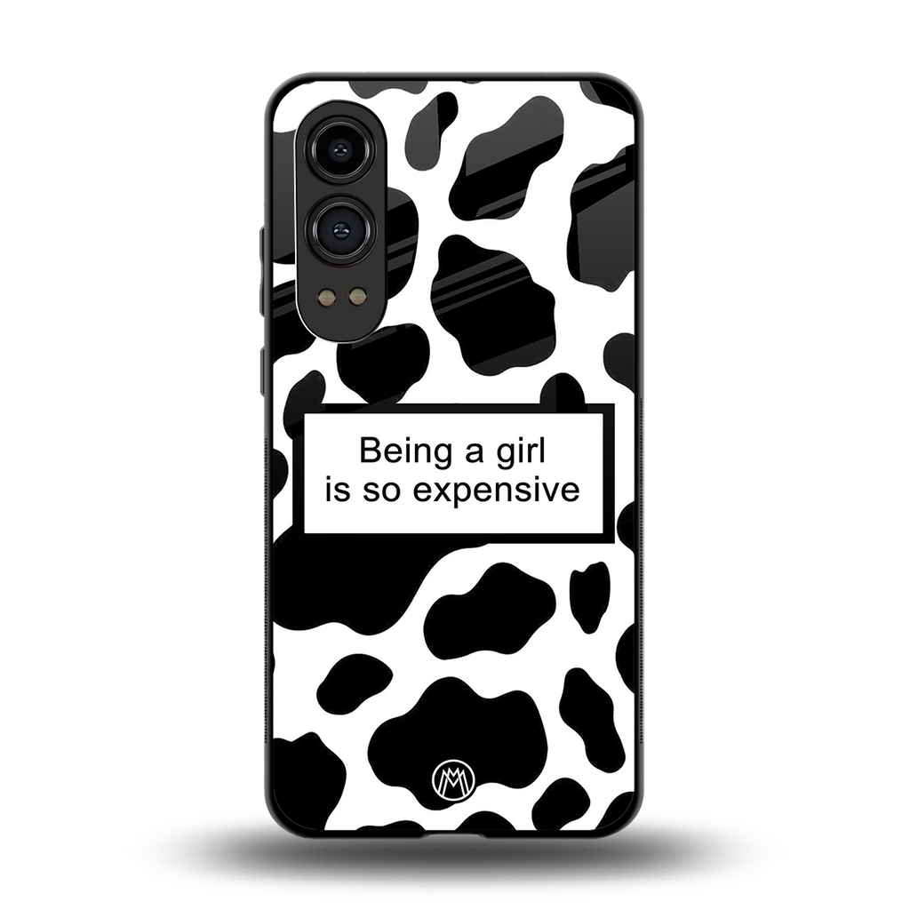 expensive girl back phone cover | glass case for oneplus nord ce 4 lite